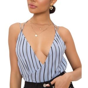Superdown Kennedy Strapless Surplice Top